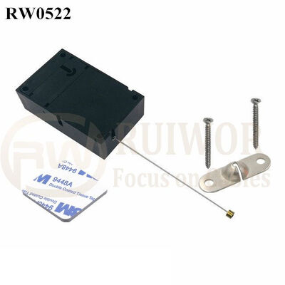 RW0522 Cuboid Anti Theft Pull Box With 10x31MM Two Screw Perforated Oval Metal Plate Connector Installed By Screw