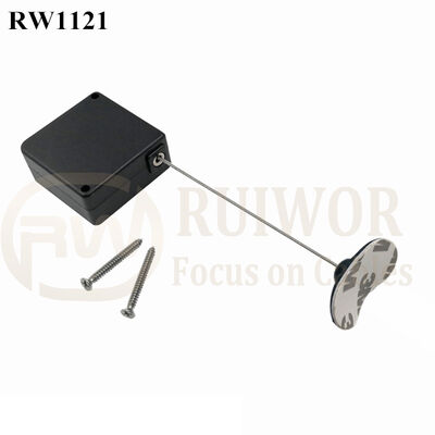 RuiWor RW1121 Slow Retract Anti Theft Retail Reel With Oval Sticky Flexible Rubber Tips For Open Sale Security