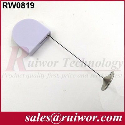 RUIWOR RW0819 Mini retrator de cabo em forma de D com extremidade de placa redonda de metal adesivo de 22 mm fornecedor