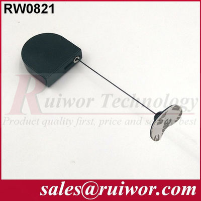 RUIWOR RW0821 Mini Recoiler Antiroubo em forma de D com extremidade de placa adesiva flexível fornecedor