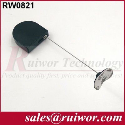 RUIWOR RW0821 Mini Recoiler Antiroubo em forma de D com extremidade de placa adesiva flexível fornecedor