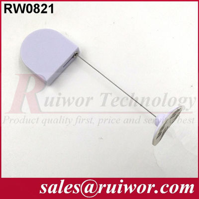 RUIWOR RW0821 Mini Recoiler Antiroubo em forma de D com extremidade de placa adesiva flexível fornecedor