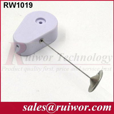 RUIWOR RW1019 Recoiler anti-roubo em forma de gota com uma placa de aderência redonda de metal de 22 mm fornecedor