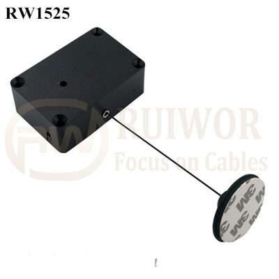 RW1525 Cuboid Multifunctional Retractable Cable With Dia 38mm Circular Adhesive Plastic Plate Connector