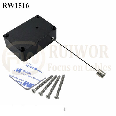 RW1516 Cuboid Multifunctional Retractable Cable With Side Hole Hardwar Cable End Used For Product Positioning