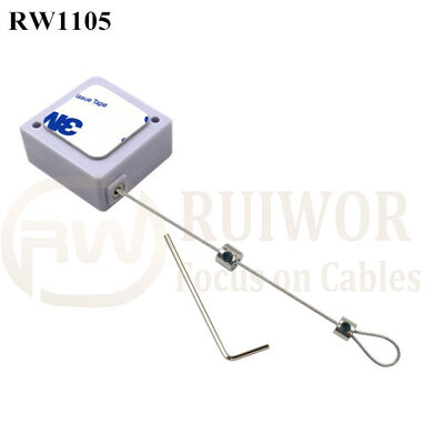 RuiWor RW1105 Electronic Clock Secure Display Pulling Box Hair Straightener Retail Anti Theft USB Flash Drive Holding Retractor