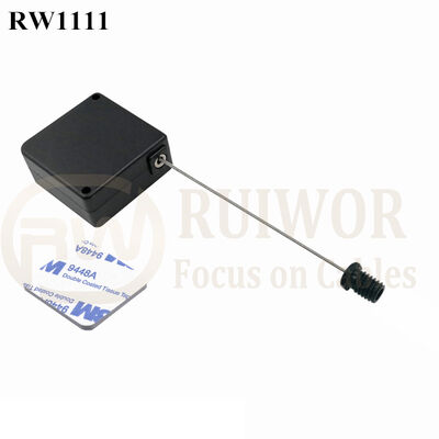 RuiWor RW1111 Square Retractable Steel Cable Rope Retractor Plus M6 /M8 Or Customized Flat Head Screw Cable End