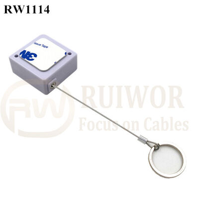 RuiWor RW1114 Square Security Wires Cable Recoiler Plus With Demountable Key Ring