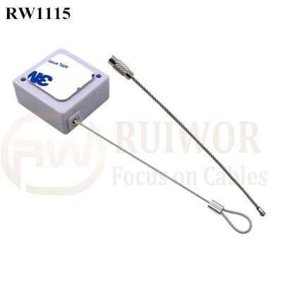 RuiWor RW1115 Square Retractable Wire Rope Reel Plus Wire Rope Ring Catch