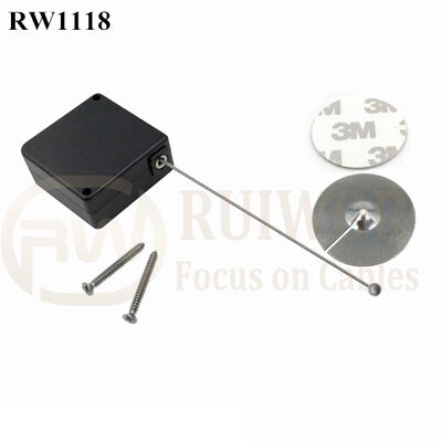 RuiWor RW1118 Square Security-Pulling Box Anti Theft Rope With Short Metal Plate End Fitting Used In Security Solutions