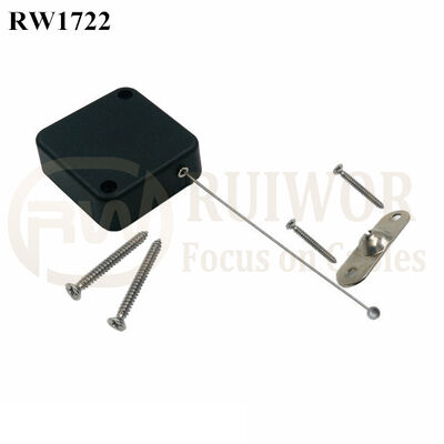 RW1722 Square Security Tether Plus 10x31MM Two Screw Perforated Oval Metal Plate Connector Installed By Screw