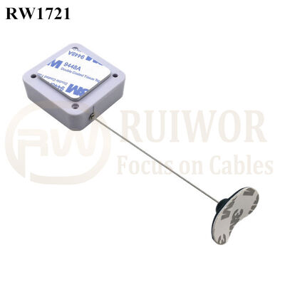 RW1721 Square Security Tether Plus 33x19MM Oval Sticky Flexible Rubber Tips