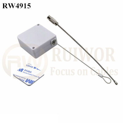 RW4915 Square Ratcheting Retractable Tether Plus Stop Function Plus Wire Rope Ring Catch
