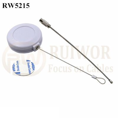 RW5215 Round Anti Theft Retractor Plus Wire Rope Ring Catch