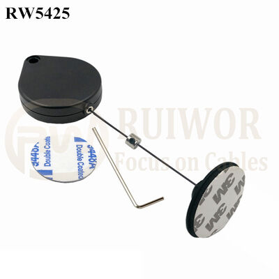 RW5425 Heart-Shaped Security Pull Box Plus Dia 38mm Circular Adhesive Plastic Plate