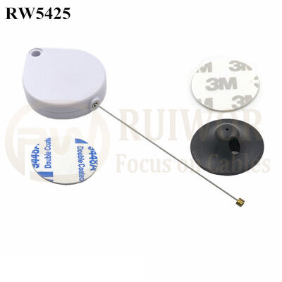 RW5425 Heart-Shaped Security Pull Box Plus Dia 38mm Circular Adhesive Plastic Plate