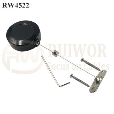 RW4522 Round Display Pull Box Plus 10x31MM Two Screw Perforated Oval Metal Plate Connector Installed By Screw