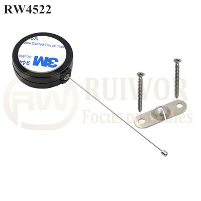RW4522 Round Display Pull Box Plus 10x31MM Two Screw Perforated Oval Metal Plate Connector Installed By Screw