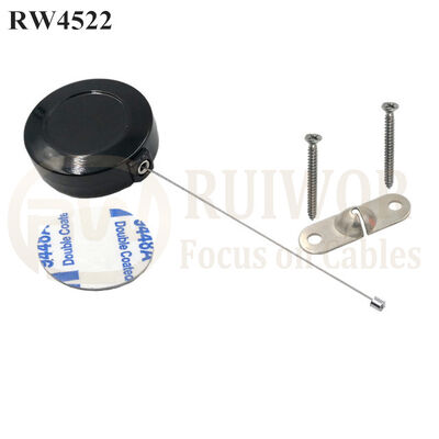 RW4522 Round Display Pull Box Plus 10x31MM Two Screw Perforated Oval Metal Plate Connector Installed By Screw