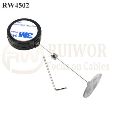 RW4502 Round Display Pull Box Plus Dia 30mm Circular Adhesive ABS Plate