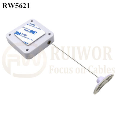 RW5621 Square Heavy Duty Retractable Cable Plus 33X19MM Oval Sticky Flexible Plate