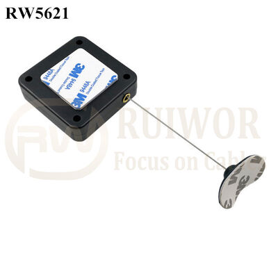 RW5621 Square Heavy Duty Retractable Cable Plus 33X19MM Oval Sticky Flexible Plate