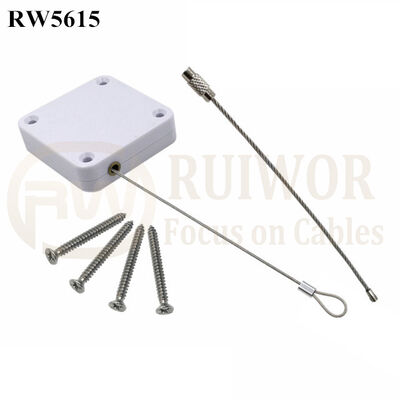 RW5615 Square Heavy Duty Retractable Cable Plus Wire Rope Ring Catch