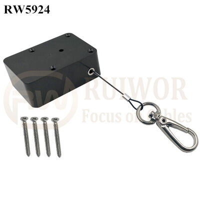 RW5924 Cuboid Heavy Duty Retractable Tether Stop Function Optional Plus Key Hook