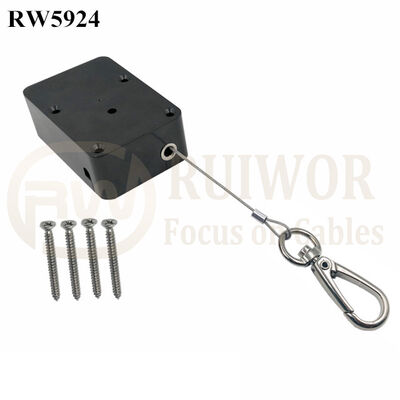RW5924 Cuboid Heavy Duty Retractable Tether Stop Function Optional Plus Key Hook