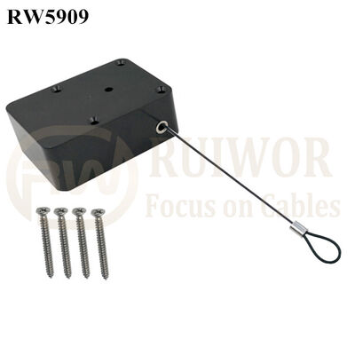 RW5909 Cuboid Heavy Duty Retractable Tether Ratchet Function Optional Plus Size Customizable Fixed Loop End
