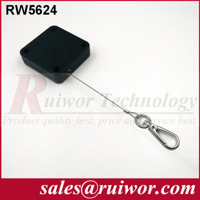 RUIWOR RW5624 Quadrado Multi-purpose Box de puxa com Forças de Retracção Hook End MAX 2.5LB/ comprimento do cabo MAX 400CM