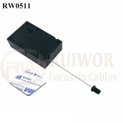 RW0511 Caixa de puxa anti-roubo cuboide com M6x8MM ou M8x8MM ou extremidade de cabo de parafuso de cabeça plana personalizada usada para posicionamento do produto