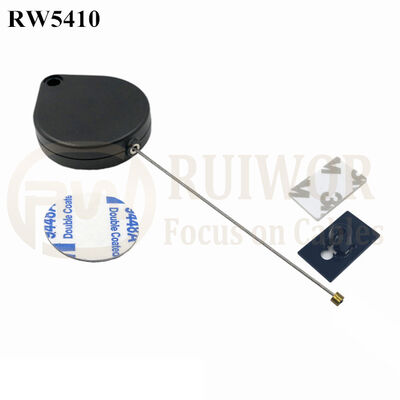 RW5410 Caixa de Tração de Segurança em Forma de Coração Mais Placa Retangular Adesiva ABS de 25X15mm