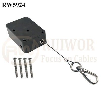 RW5924 Cuboide Heavy Duty Retrátil Função de Paragem de Fios Opcional Mais Gancho de Chave